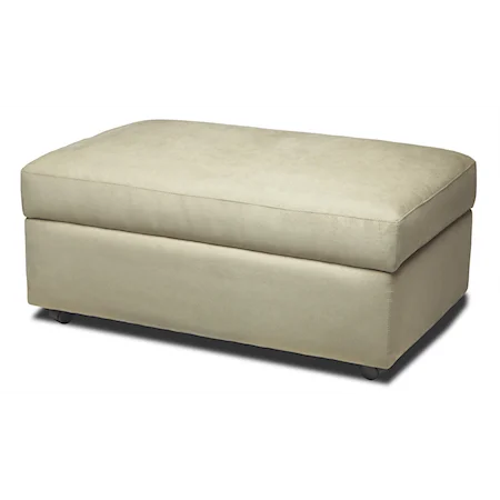 Contemporary Double Wide Storage Ottoman